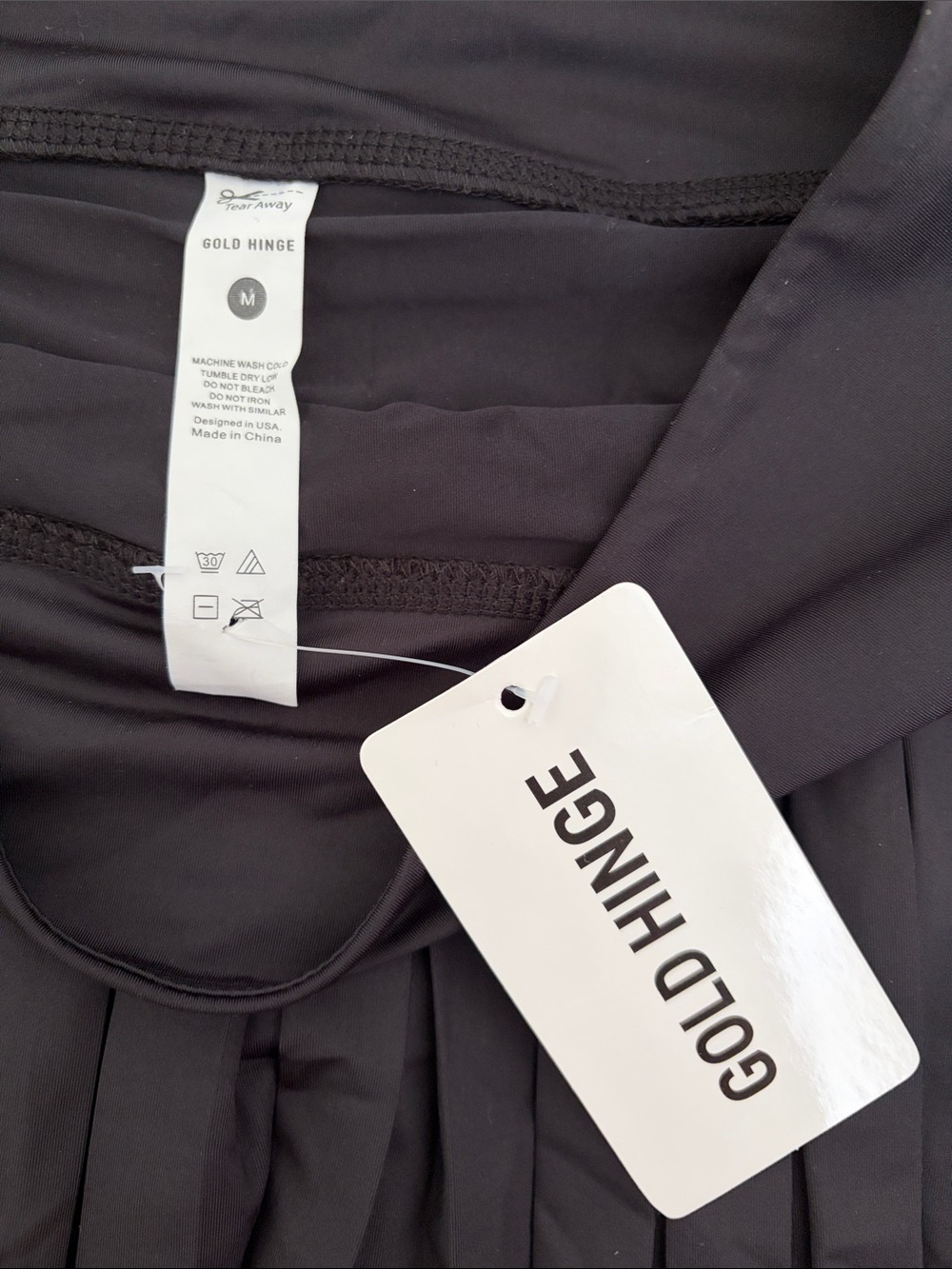 NWT Black Goldhinge Pleated Tennis Skirt - Picture 2 of 6